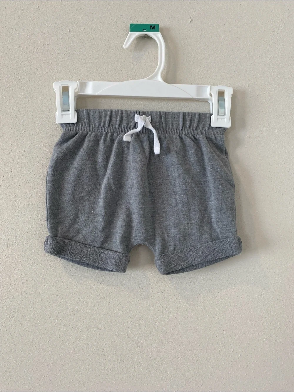 Lot Of 2 Cat and Jack Shorts 0-3 Months, 3-6 Months Gray Drawstring Baby Boy
